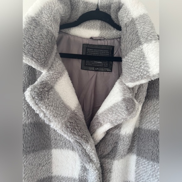 Steve Madden Teddy Plaid Coat NWT - Picture 4 of 7